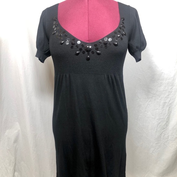 REBECCA TAYLOR Black Mini Dress Size M - Picture 1 of 11